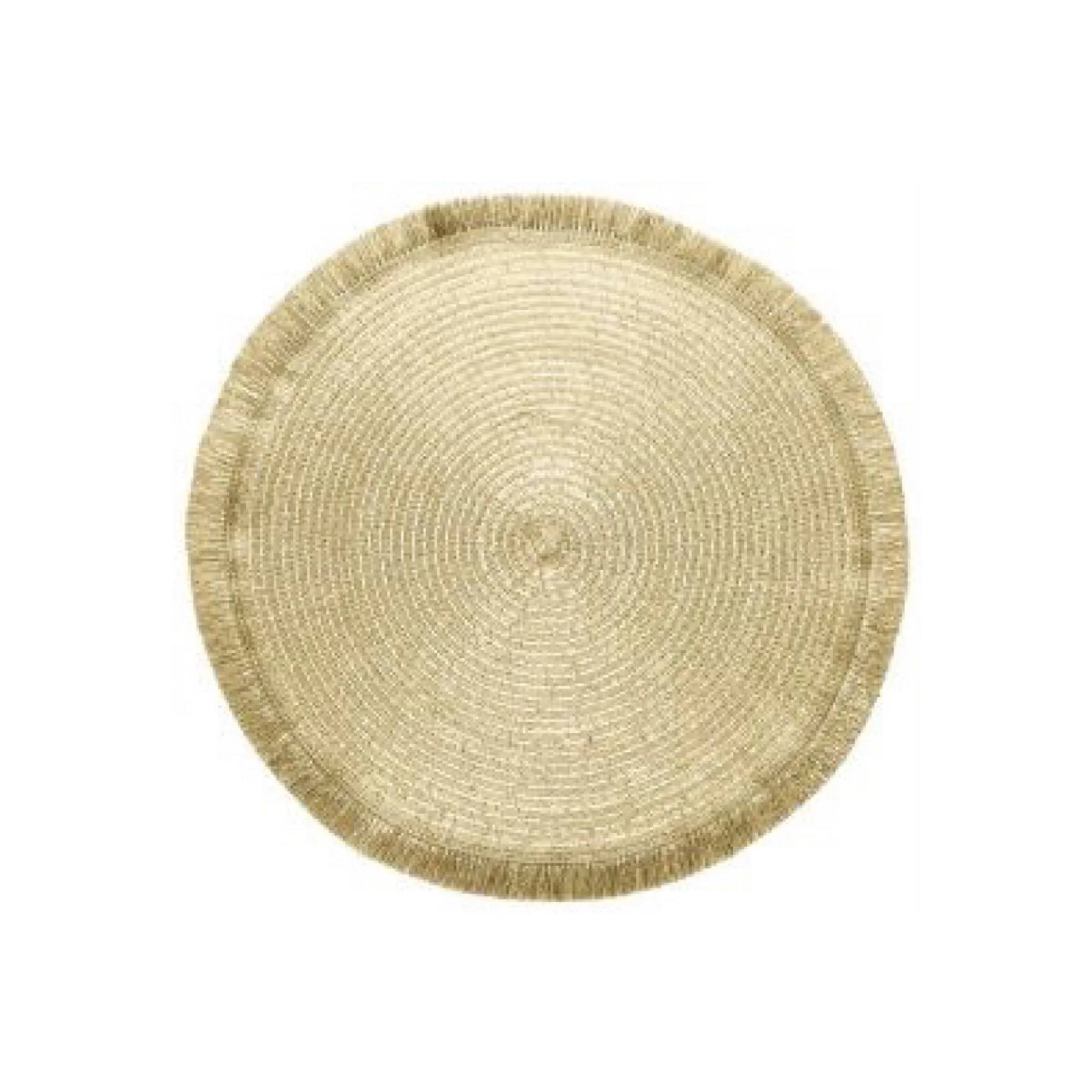 Placemat with Fringes 38cm Lurex Black Set 6pcs - Inhomebuy