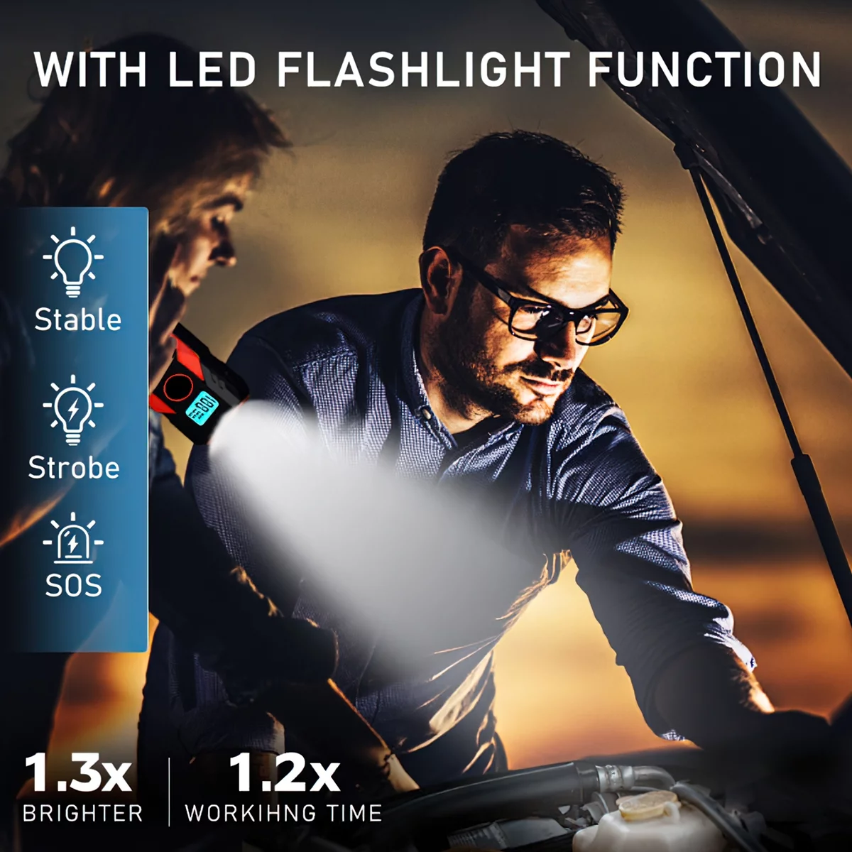 ELTPOWER 20000mAh Car Battery Jump Starter for Up to 9L Gas 7L Diesel, 2000A Peak Auto Car Jump Starter with LED and USB Quick Charge 3.0 - Inhomebuy