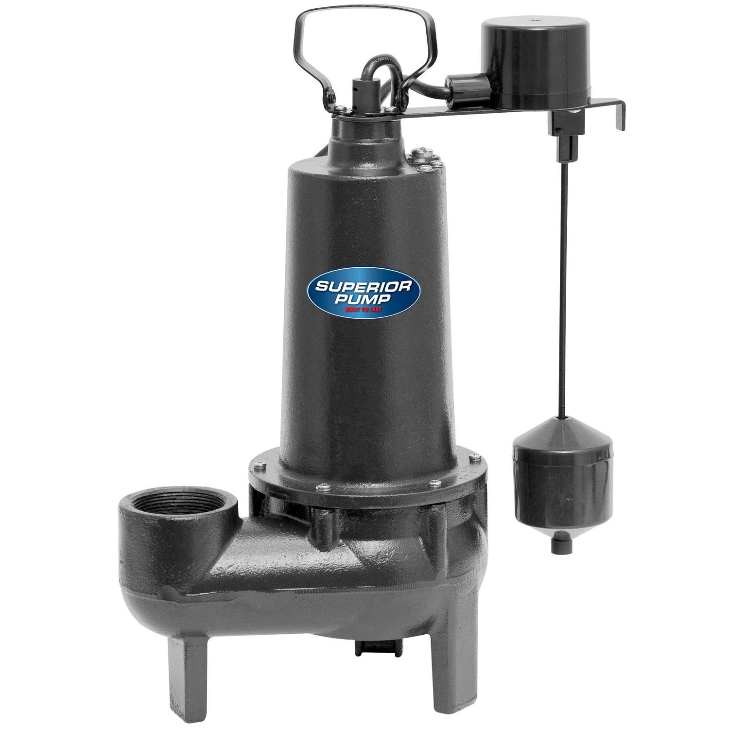 Superior Pump 1/2 HP Cast Iron Sewage Pump 93501 - Inhomebuy