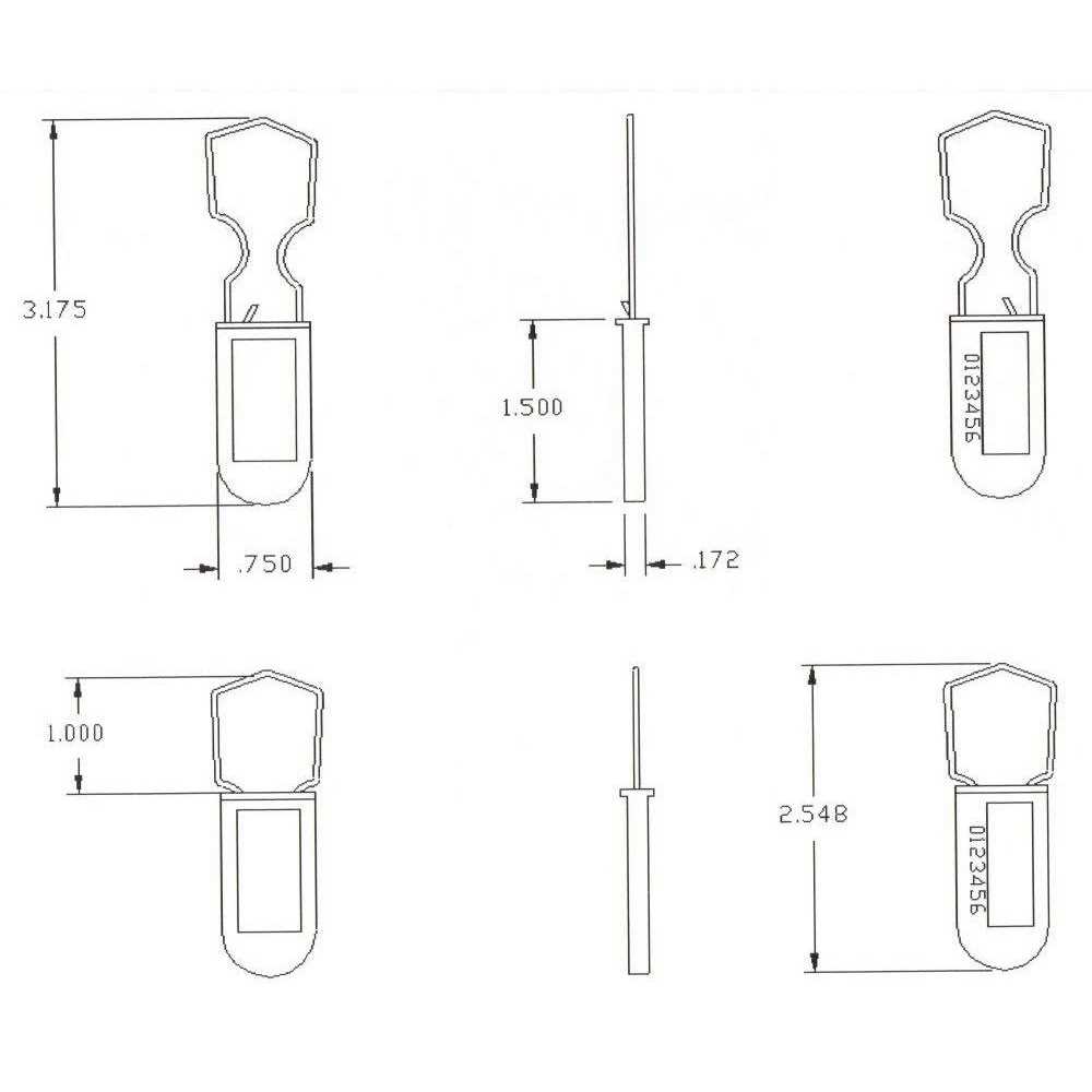Electric Meter Security Seal Wire Padlock Pack of 50 - Inhomebuy