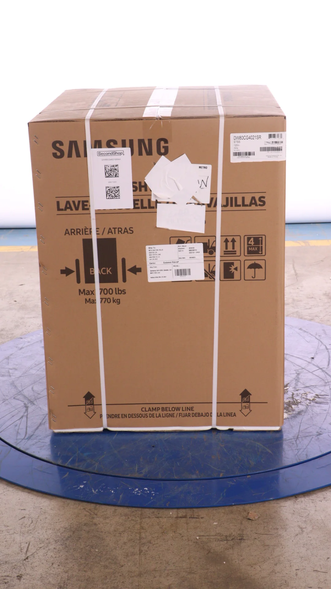 SAMSUNG 24 IN. STAINLESS STEEL DISHWASHER WITH ADJUSTABLE RACK - DW80CG4021SRAA - Inhomebuy