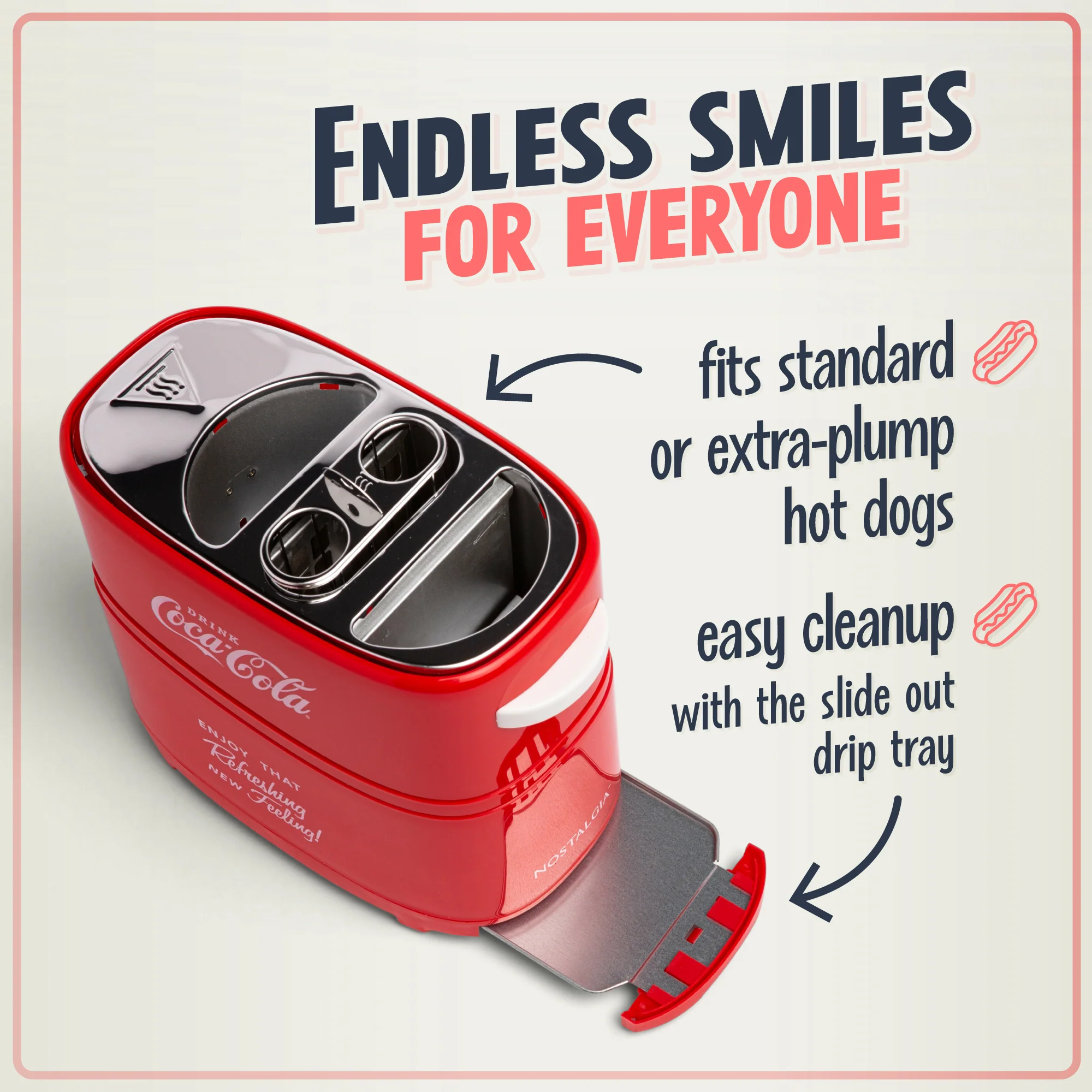 Coca-Cola® Pop-Up Hot Dog Toaster - Inhomebuy