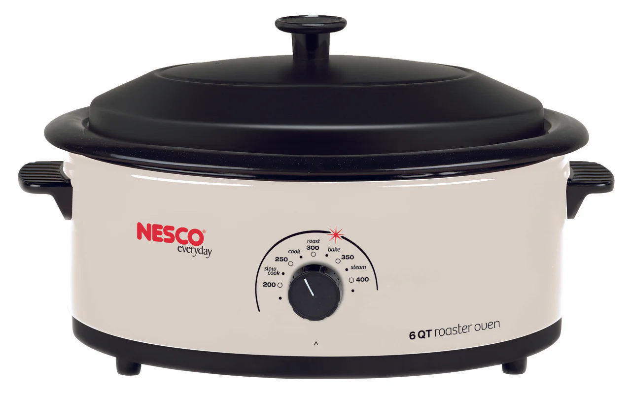 Nesco Roaster Oven |4816-14| 6.0-quart, porcelain cookwell, ivory - Inhomebuy