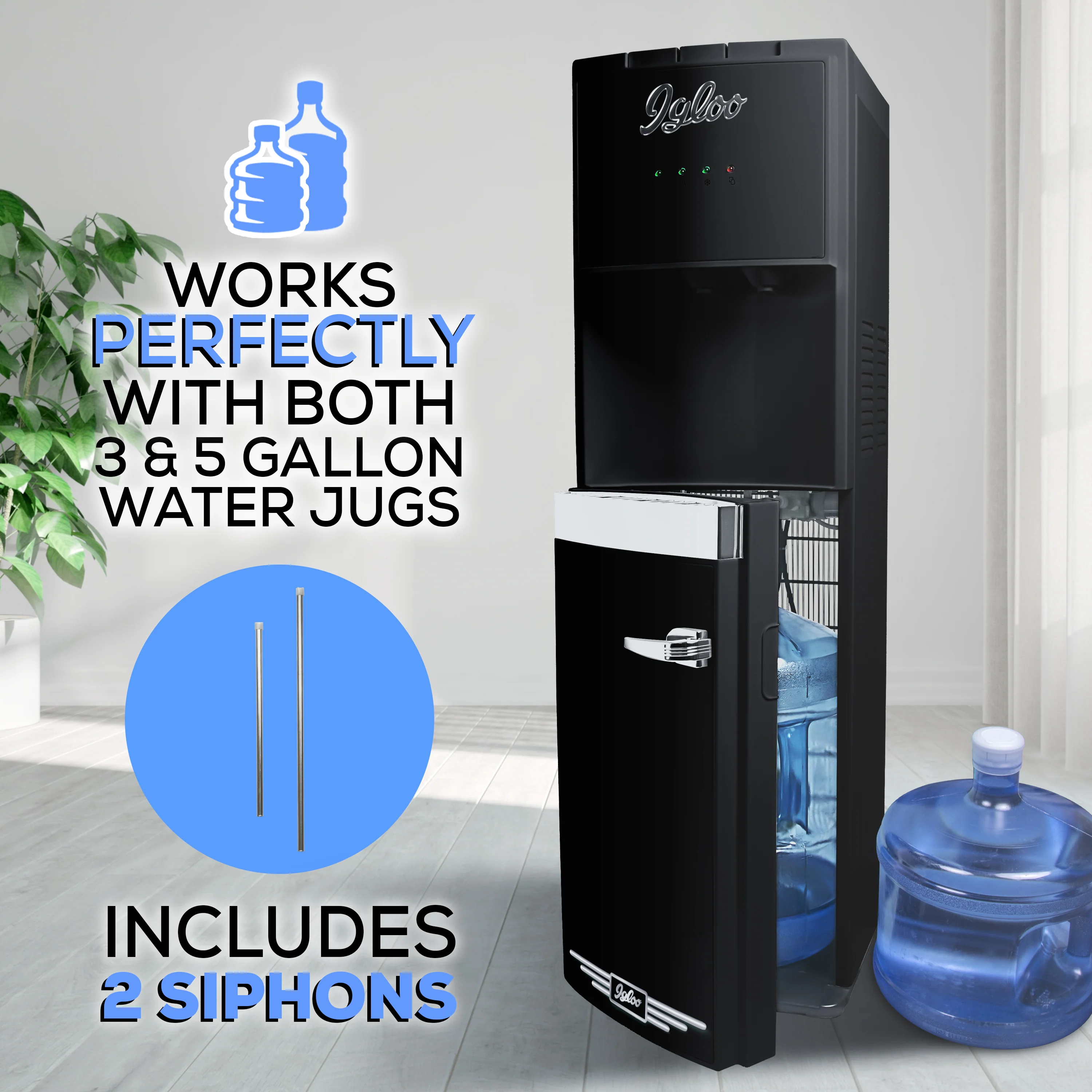 Igloo Retro Hot, Cold & Room Temperature Bottom-Load Water Dispenser - Inhomebuy