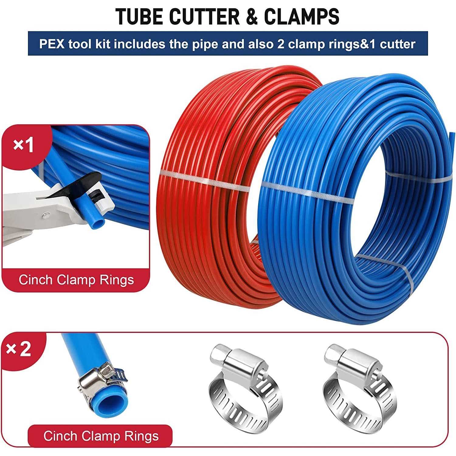 PEX Manifold Radiant Floor Heating Set 6 Loop System Stainless Steel Heated Hydronic Heating For 1/2 Oxygen Barrier Tubing - Inhomebuy