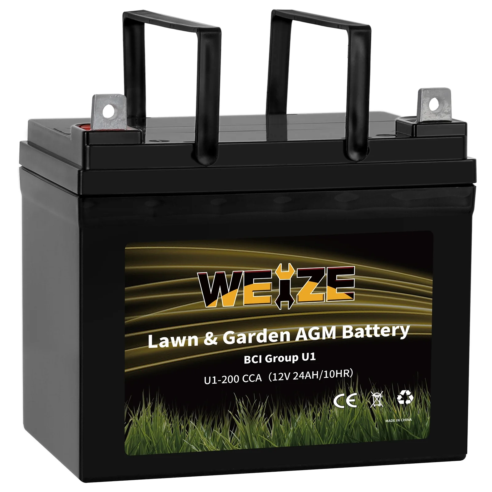 Autocessking Lawn & Garden AGM Battery, 12V 200CCA BCI Group U1 SLA Starting Battery for Lawn, Tractors and Mowers - Inhomebuy