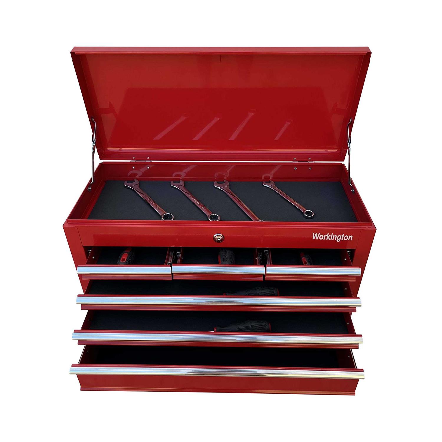 Workington Portable Metal Tool Chest with 6 Drawers 24 6-Drawer Tool Chest Cabinet with Ball Bearing Drawer Slides - Inhomebuy