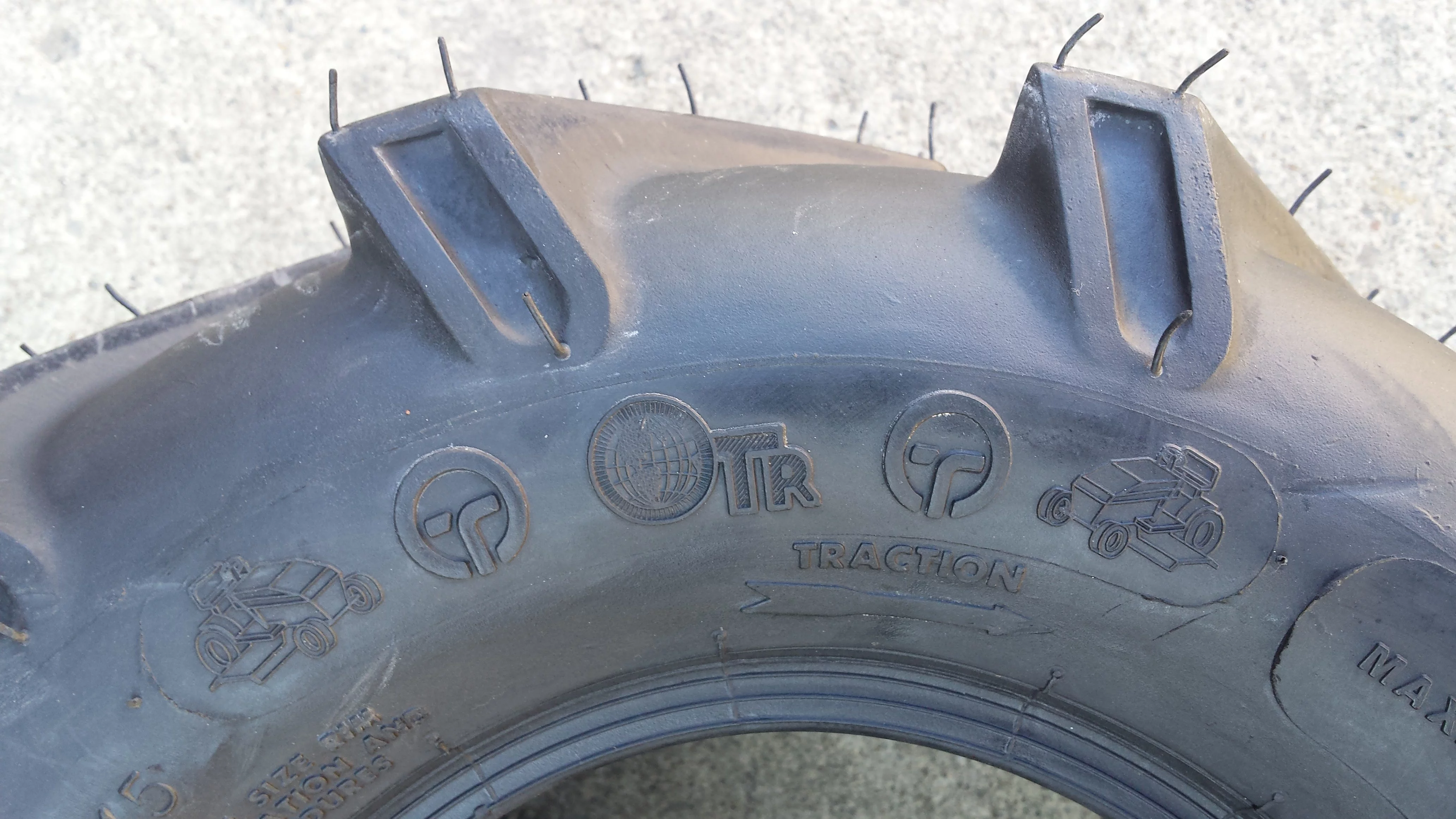 Pair 18x8.50-8 4 Ply OTR Lawn Trac Tires 4P 4 Ply Lug AG Traction 18x8.5-8 - Inhomebuy