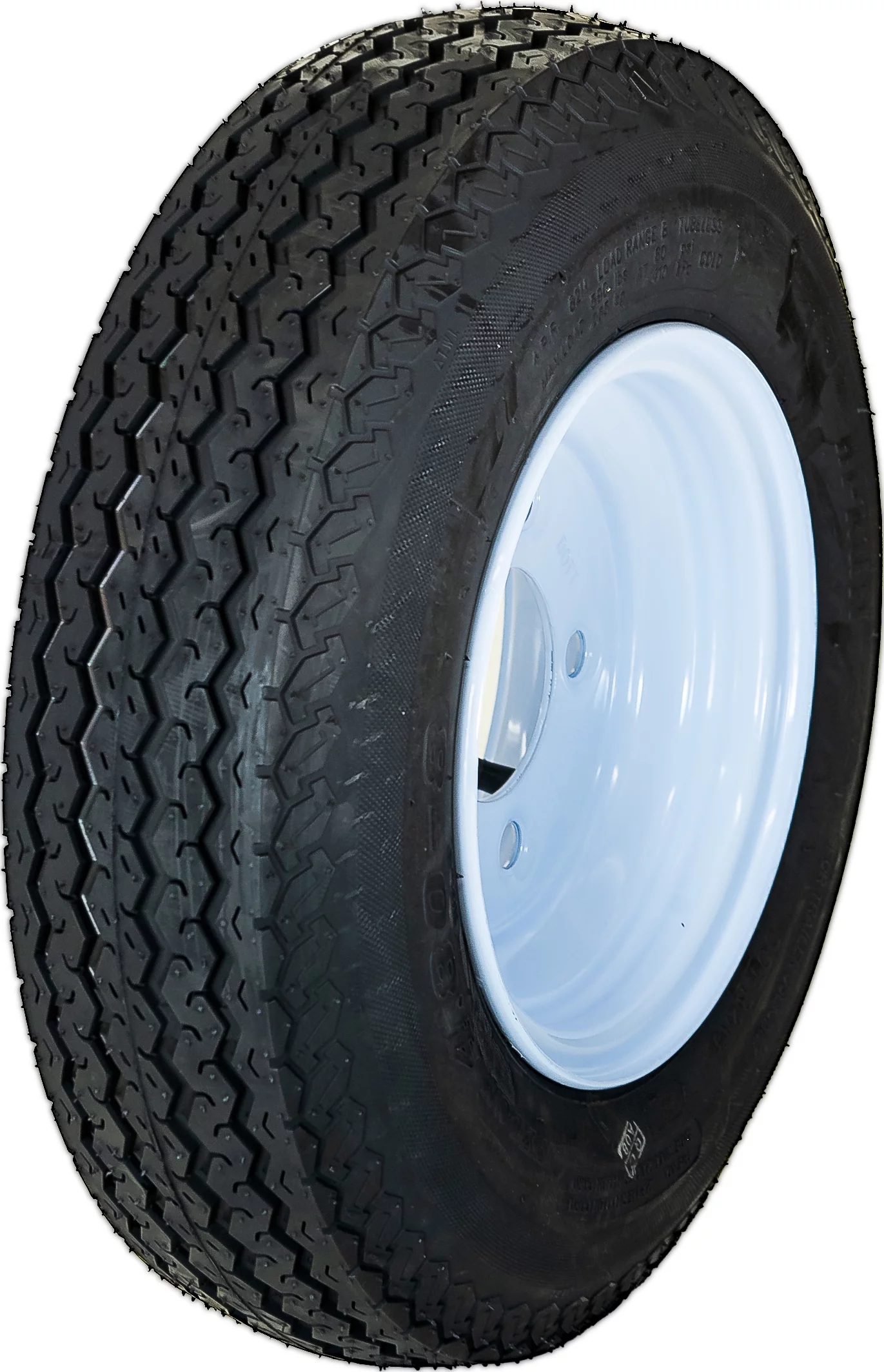 Sutong Hi-Run 4-Ply 5-Lug Trailer Tire & White Wheel Assembly, 4.80-8