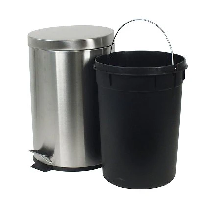 Pedal bin Silver Matt - 12L - Inhomebuy