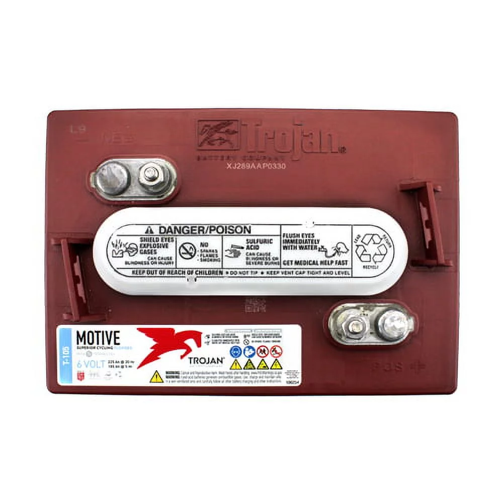 Trojan T-105 GC2 6V 225Ah Deep Cycle Flooded Lead Acid Battery x2 - Inhomebuy