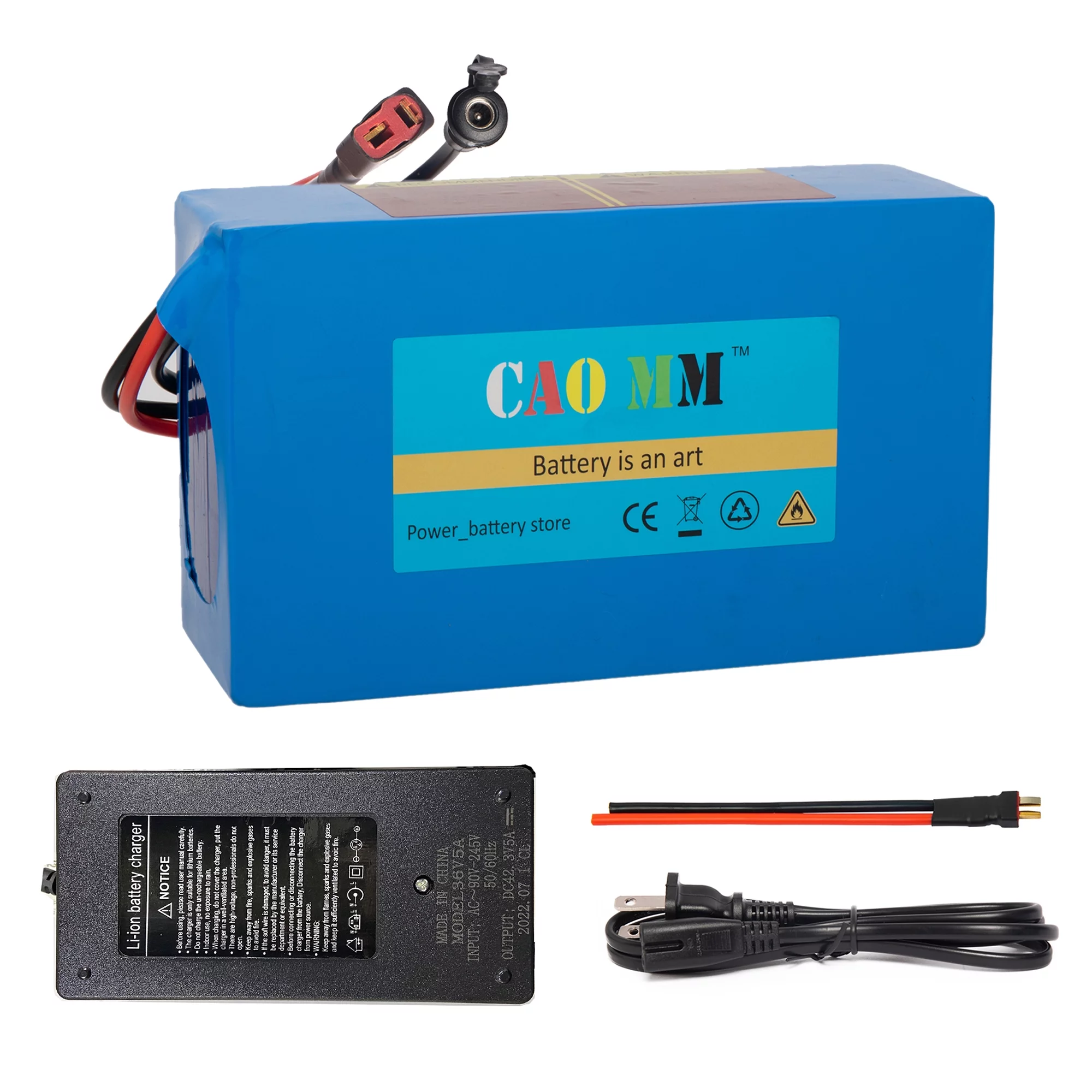 Ebike Battery 36V 10Ah Lithium Battery with 5A Fast Charger for 750W Electric Bicycle - Inhomebuy