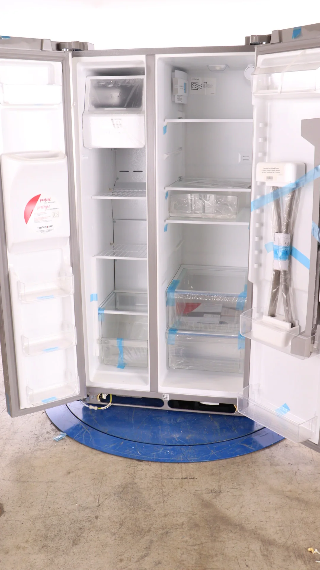 FRIGIDAIRE 36 IN 25.6 CU FT. STAINLESS STEEL SIDE-BY-SIDE REFRIGERATOR WITH EXTERIOR WATER AND ICE D - Inhomebuy