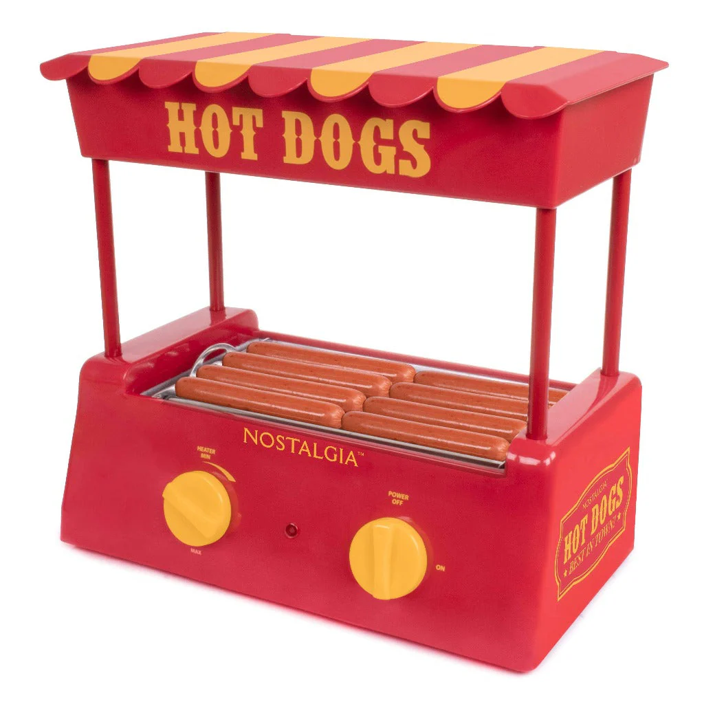 Hot Dog Roller and Bun Warmer, 8 Hot Dog and 6 Bun Capacity - Inhomebuy