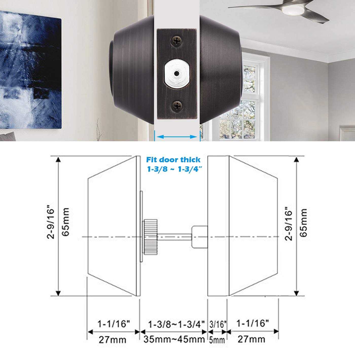 Gobrico 2 Keyed Alike Double Cylinder Deadbolts Door Locks - Inhomebuy