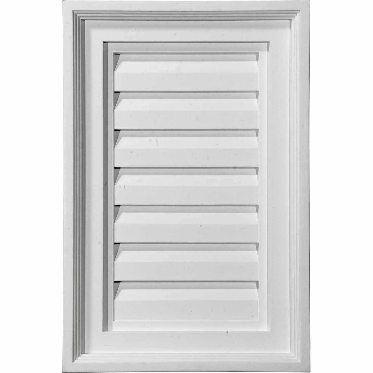 Ekena Millwork Triangle Surface Mount PVC Gable Vent Pitch GVPTR - Inhomebuy