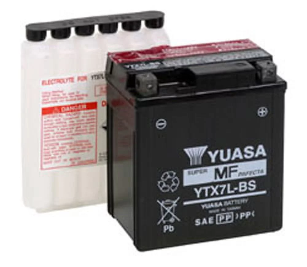 Yuasa AGM Maintenance-Free Battery YTX7L-BS for Motorcycle - Inhomebuy