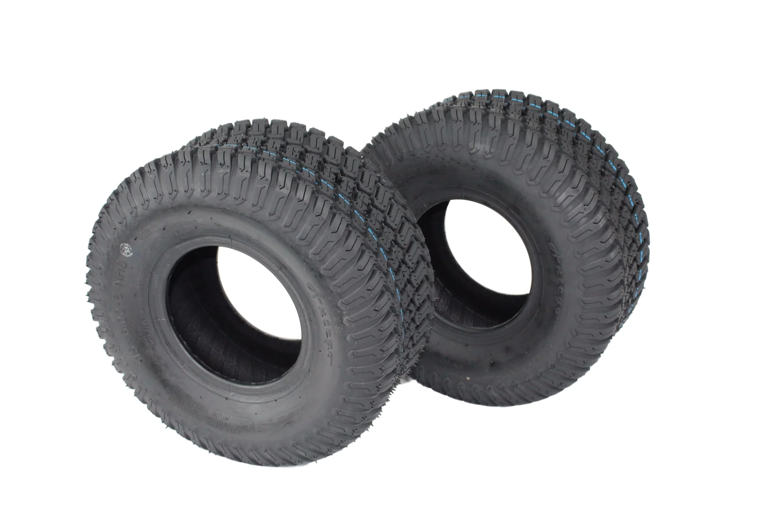 Antego Tire and Wheel 15x6.00-6 4 PLY Turf Tires for Lawn & Garden (Set of Two) ATW-003 - Inhomebuy
