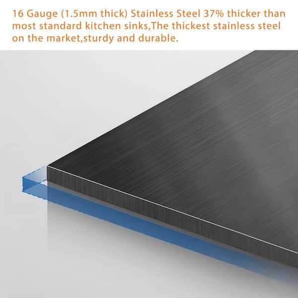 YASINU Zero Radius Drop-in 16G Stainless Steel 30 in. 4-Hole Single Bowl Workstation Waterfall Kitchen Sink - Inhomebuy