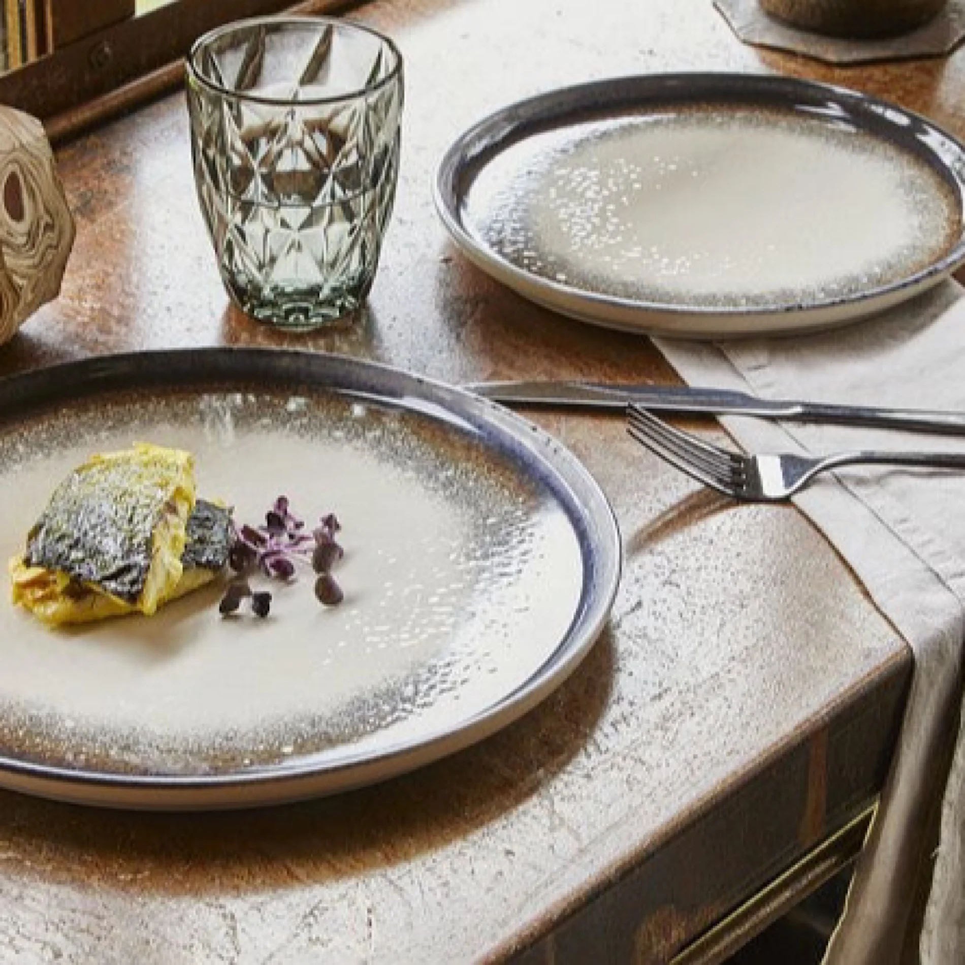 Lagoon Stoneware White Dinner Plate 22cm - Inhomebuy