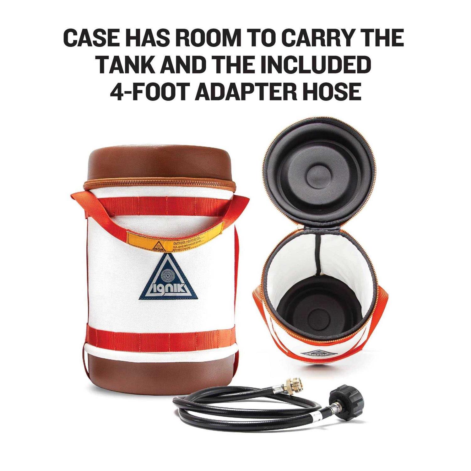 Ignik Gas Growler Carry Case and Hose Kit for 5-Pound Refillable Propane Tank - Inhomebuy