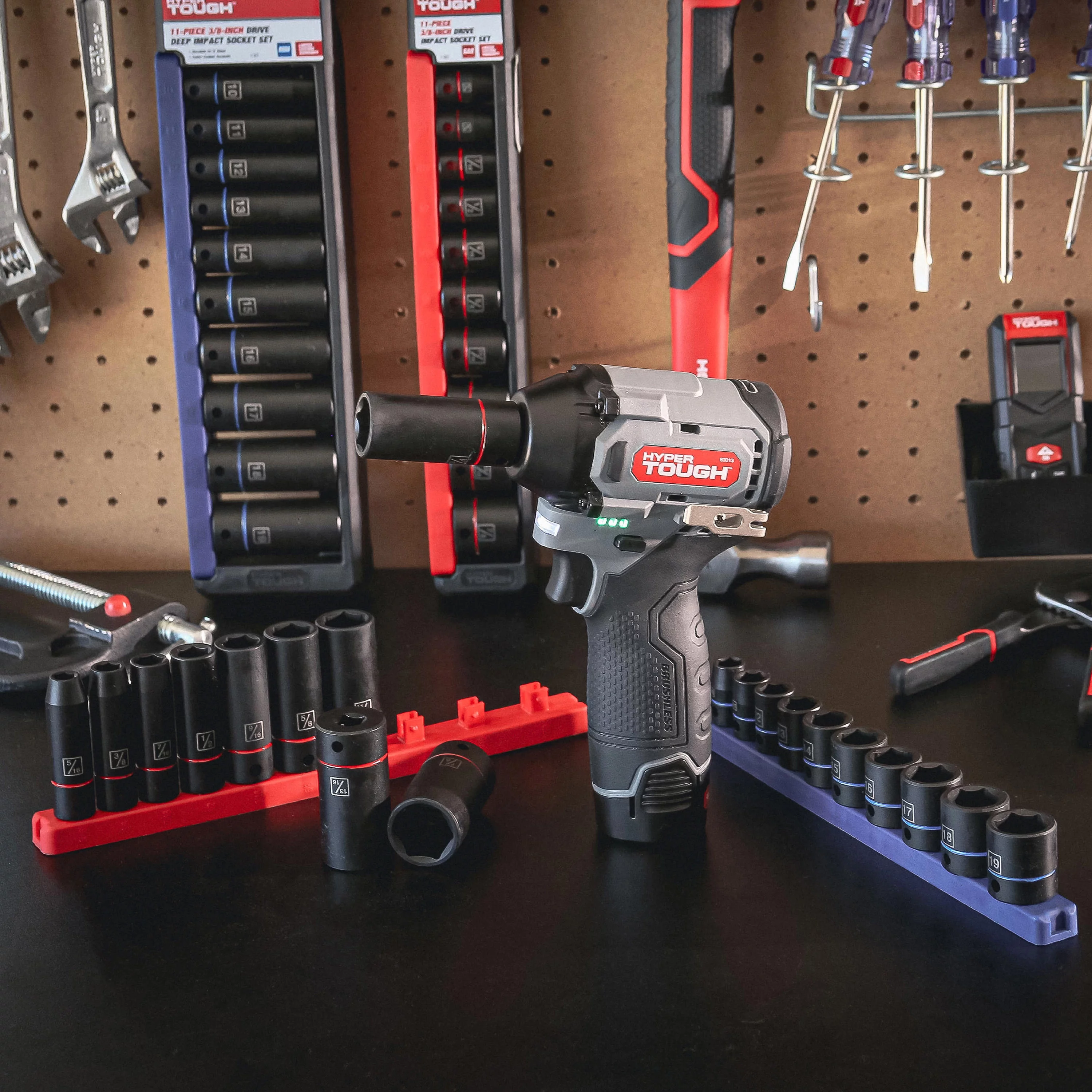 Hyper Tough 12V Max Lithium-Ion Brushless Impact Wrench with 2.0Ah Battery and Charger, 80013 - Inhomebuy