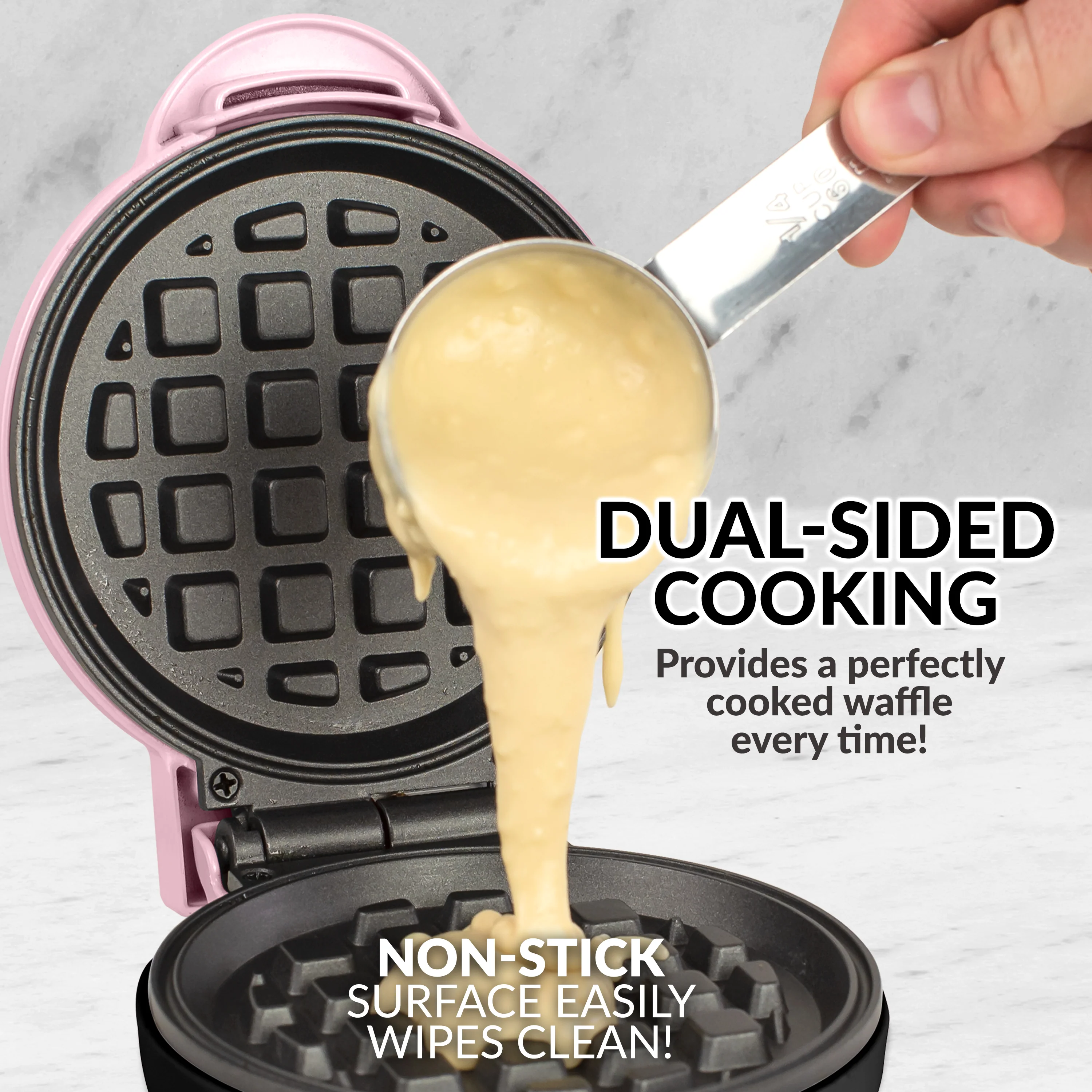 MyMini�?Personal Electric Waffle Maker, Pink - Inhomebuy