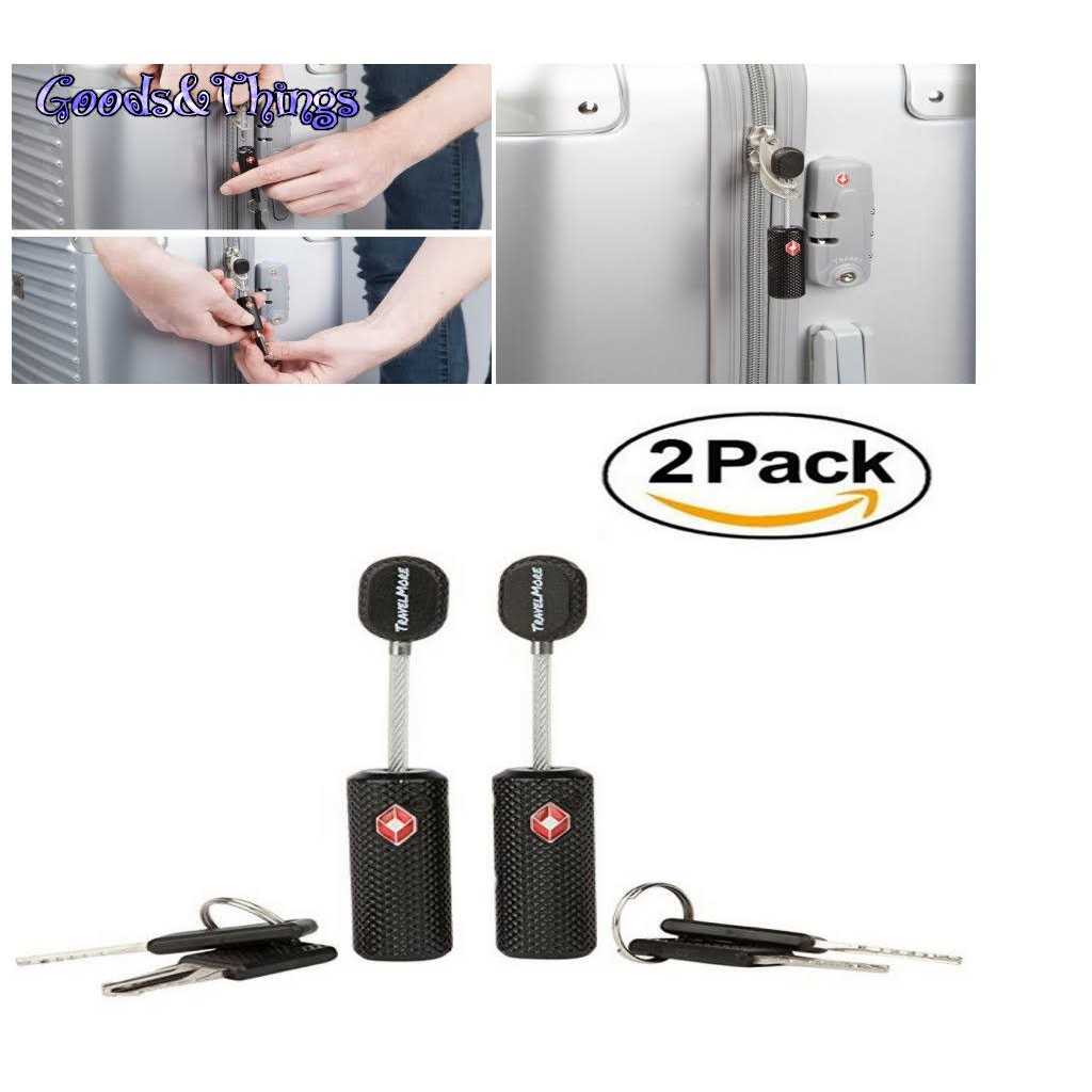 TSA Approved Luggage Locks with Keys for Travel – Flexible Ultra Secure Mini Key Padlock & Metal Zinc Alloy Material - Inhomebuy