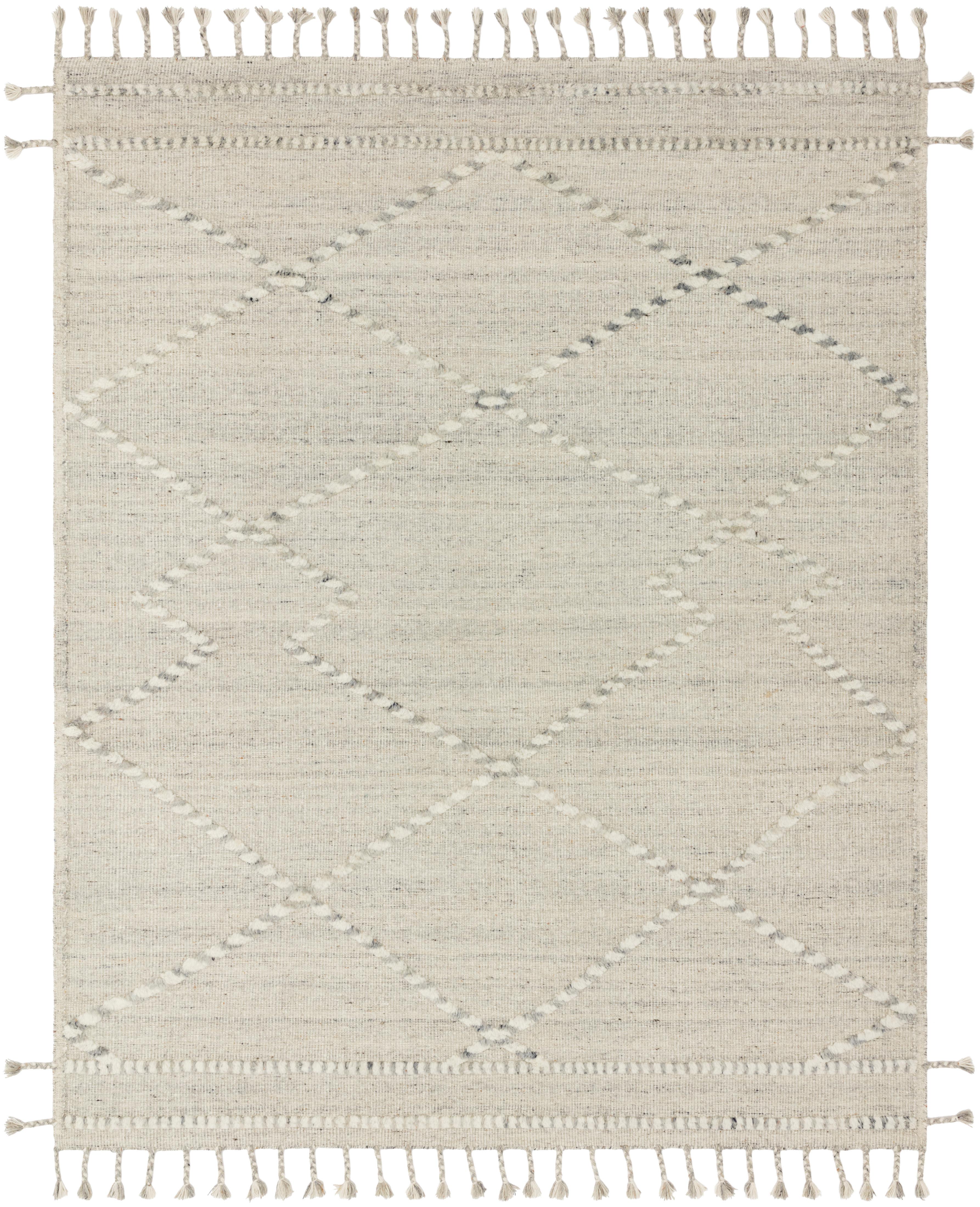 Loloi Rugs Iman Collection Rug in Ivory, Lt. Grey - 4'0