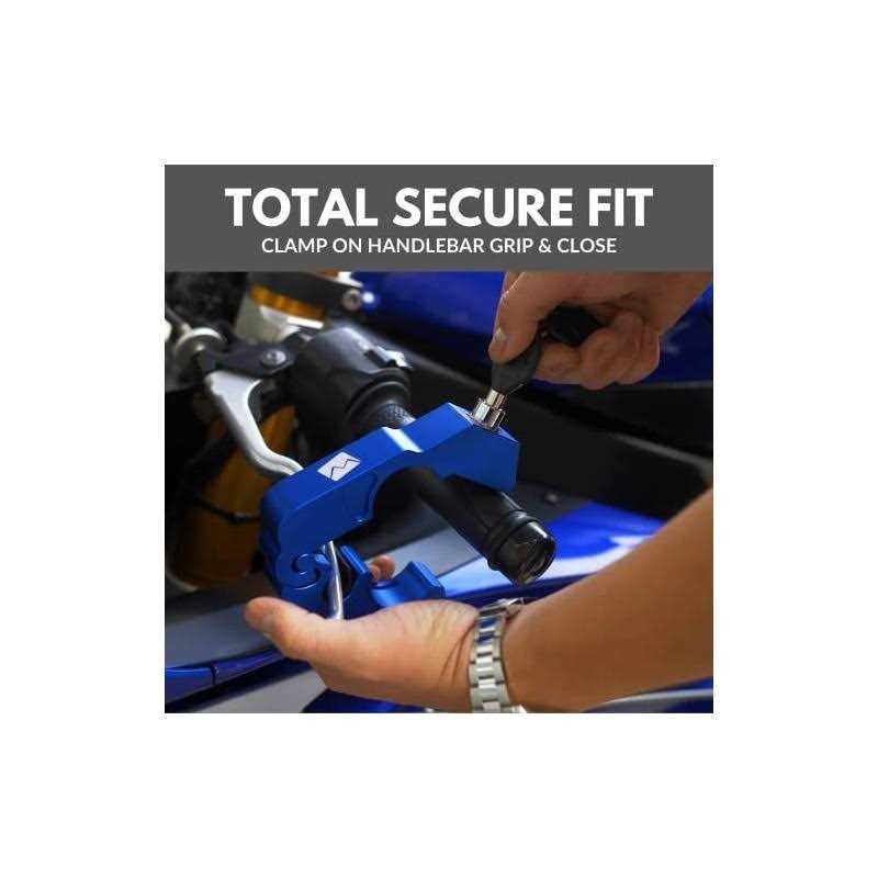 PLORIS by Monster Fairings Motorcycle Locks Heavy Duty Anti Theft Adjustable Bike Handlebar Lock for Protection - Inhomebuy