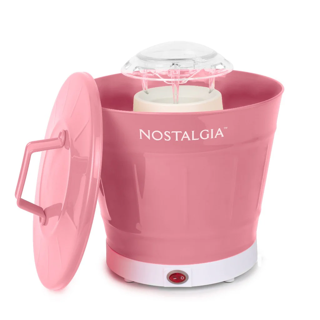 Hot Air Popcorn Maker and Bucket, Coral - Inhomebuy