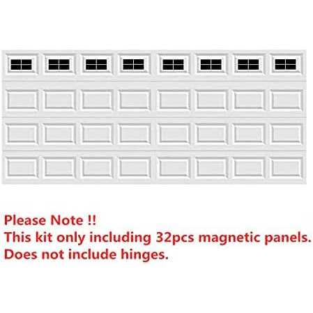 Yurroad 2 Car Garage Kits 32 Pcs Household Easy Installation Magnetic Windows Panels For Car Garage Door Panes Fake Faux Magnetic Windows Decorative - Inhomebuy