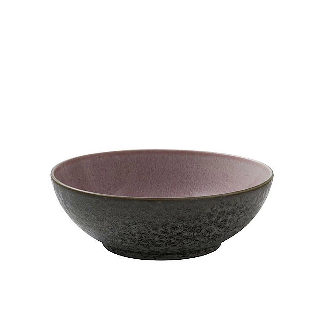 Stoneware Salad Bowl 30 cm Grey, Light Pink - Inhomebuy