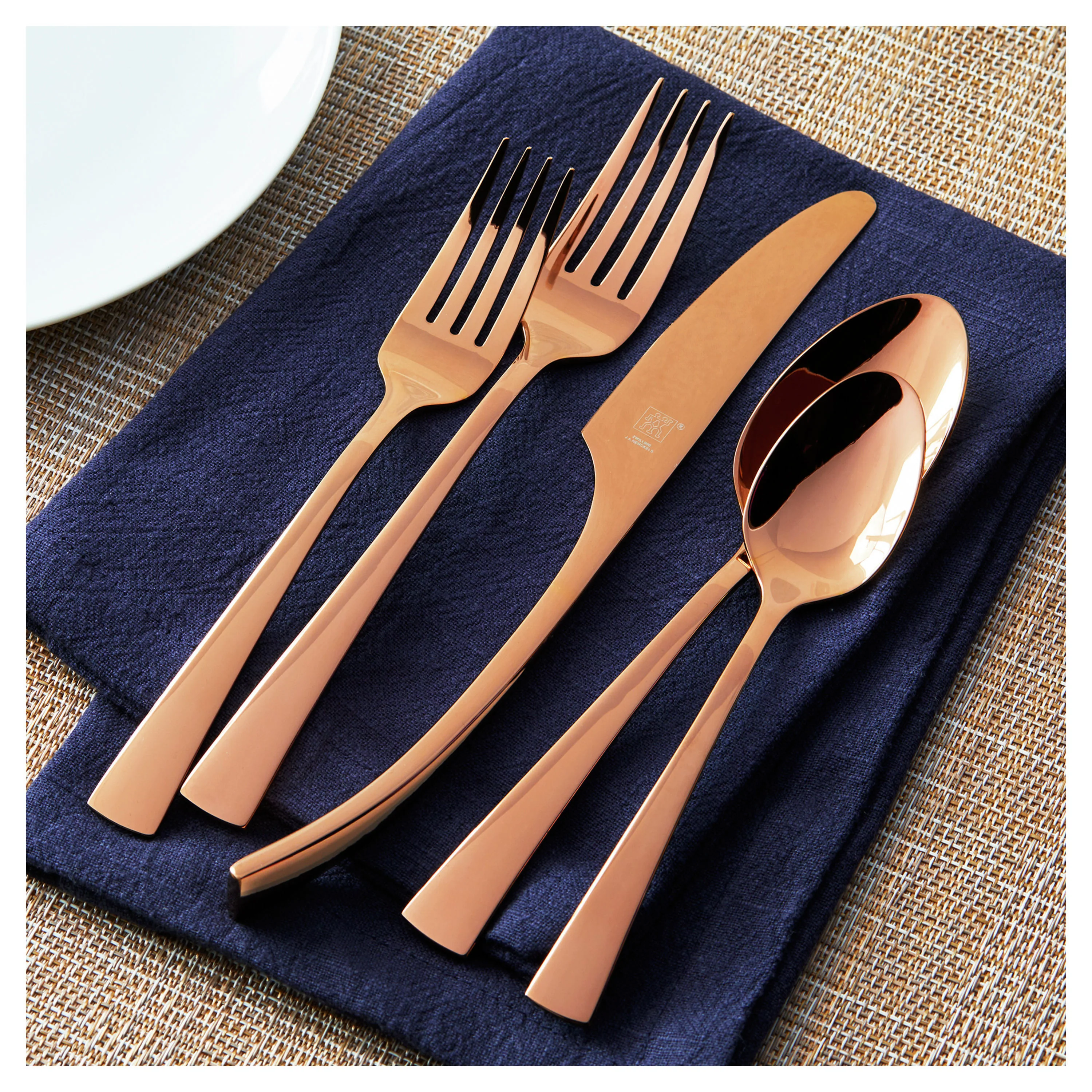 ZWILLING 20pc Bellasera Rose Gold Stainless Steel Flatware Set - Inhomebuy