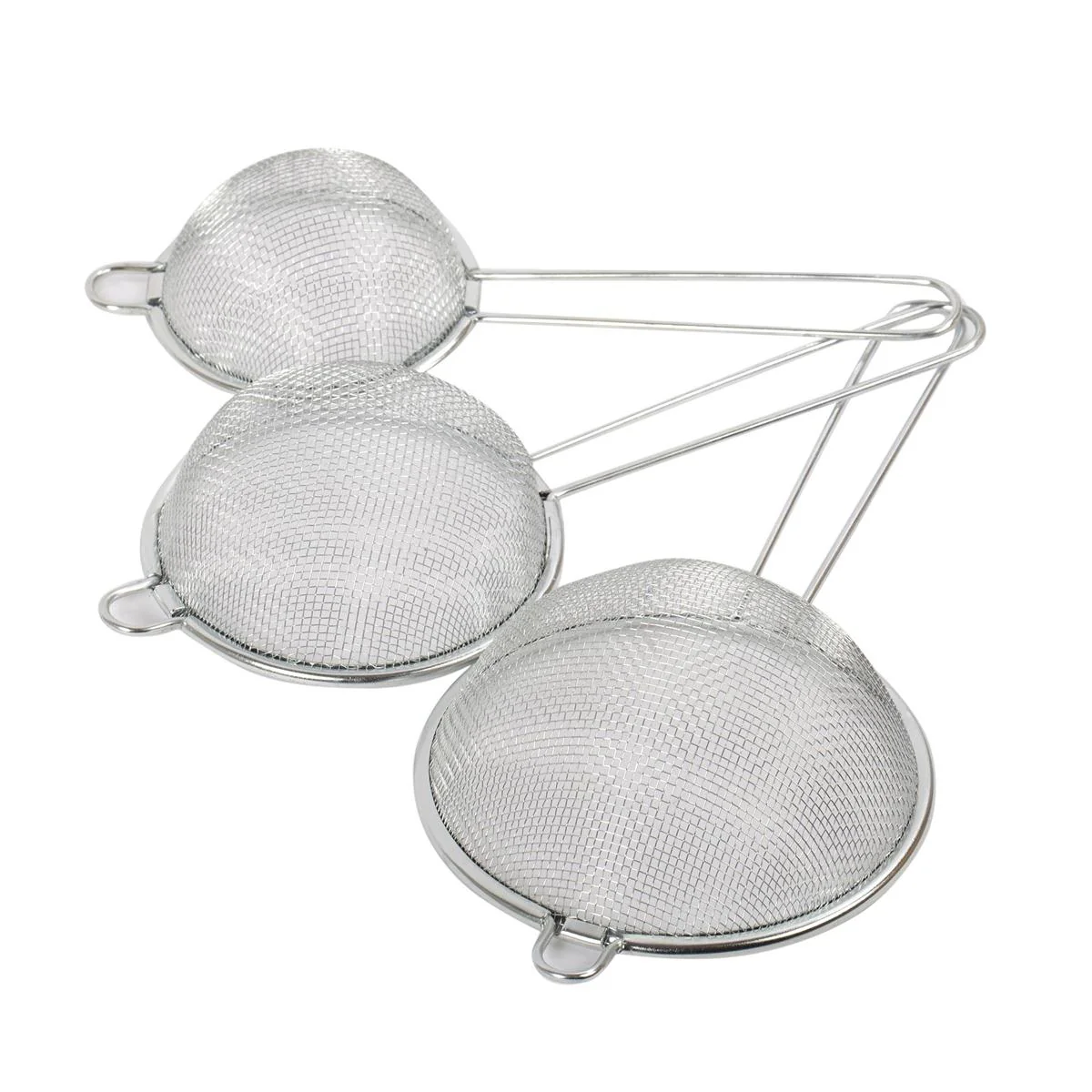 Luciano 3pc Mesh Strainer Set 3.75''/ 3.25''/ 2.75'' | 80449 - Inhomebuy