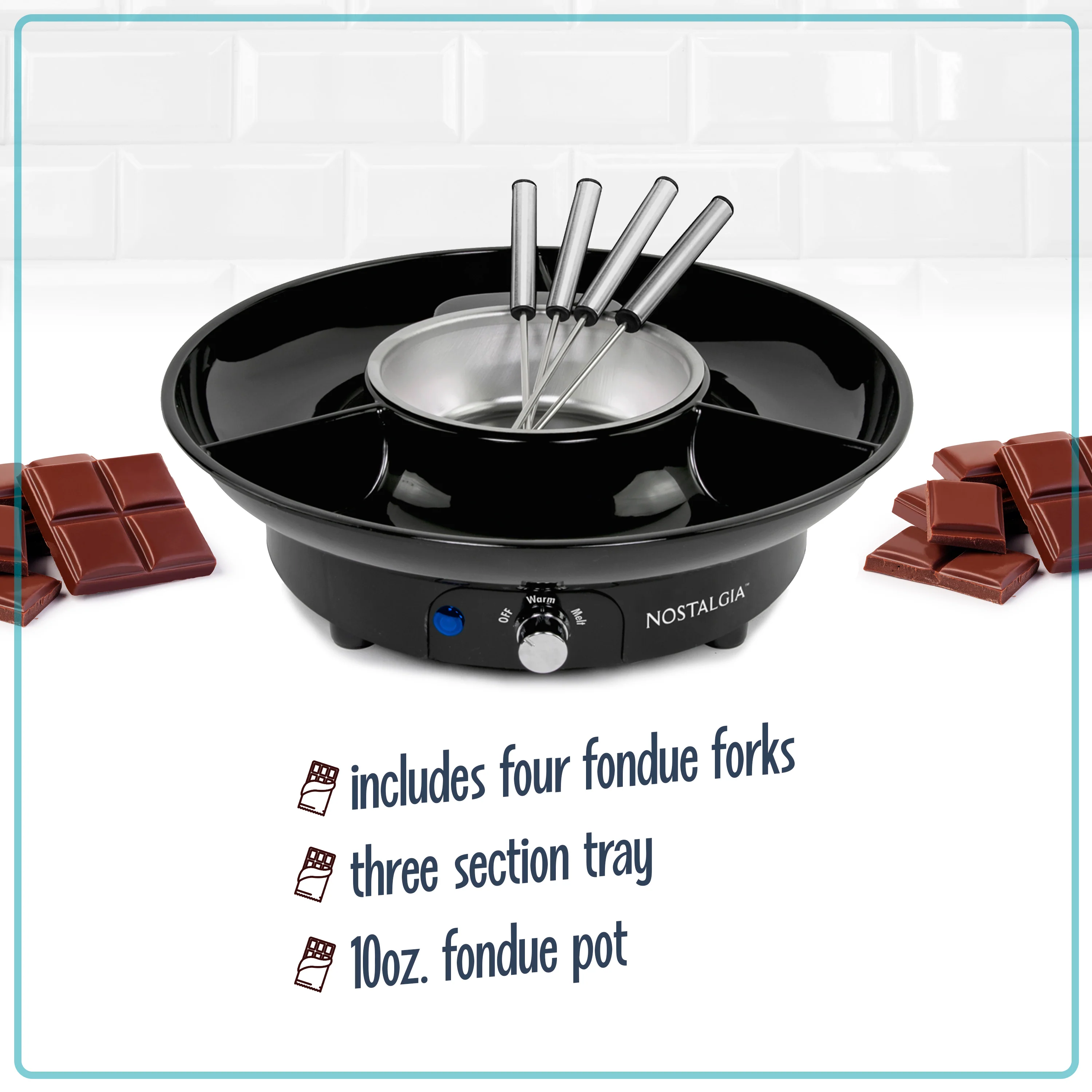 10-Ounce Electric Fondue Party Set - Inhomebuy