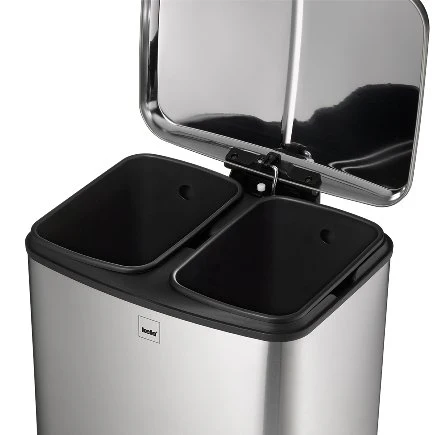 Rubbish separator Davino Silver Matt - 24 L - Inhomebuy