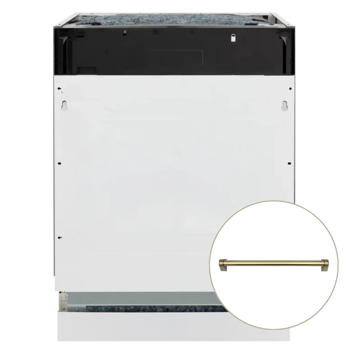ZLINE 24 in. Top Control Tall Dishwasher is Custom Panel Ready with Champagne Bronze Handle, DWV-24-CB - Inhomebuy