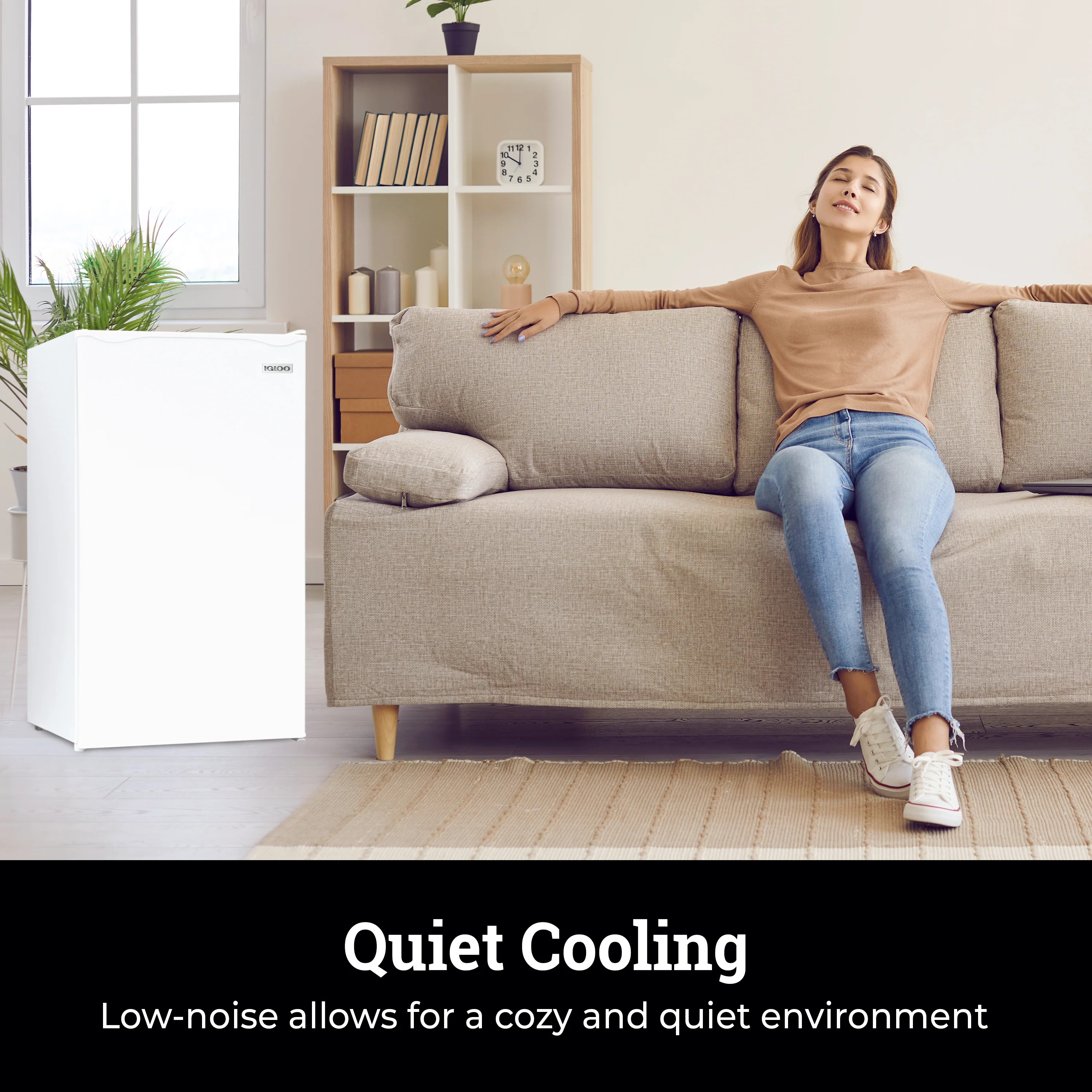 Igloo 3.2 Cu. Ft. Refrigerator w/ Freezer, White - Inhomebuy