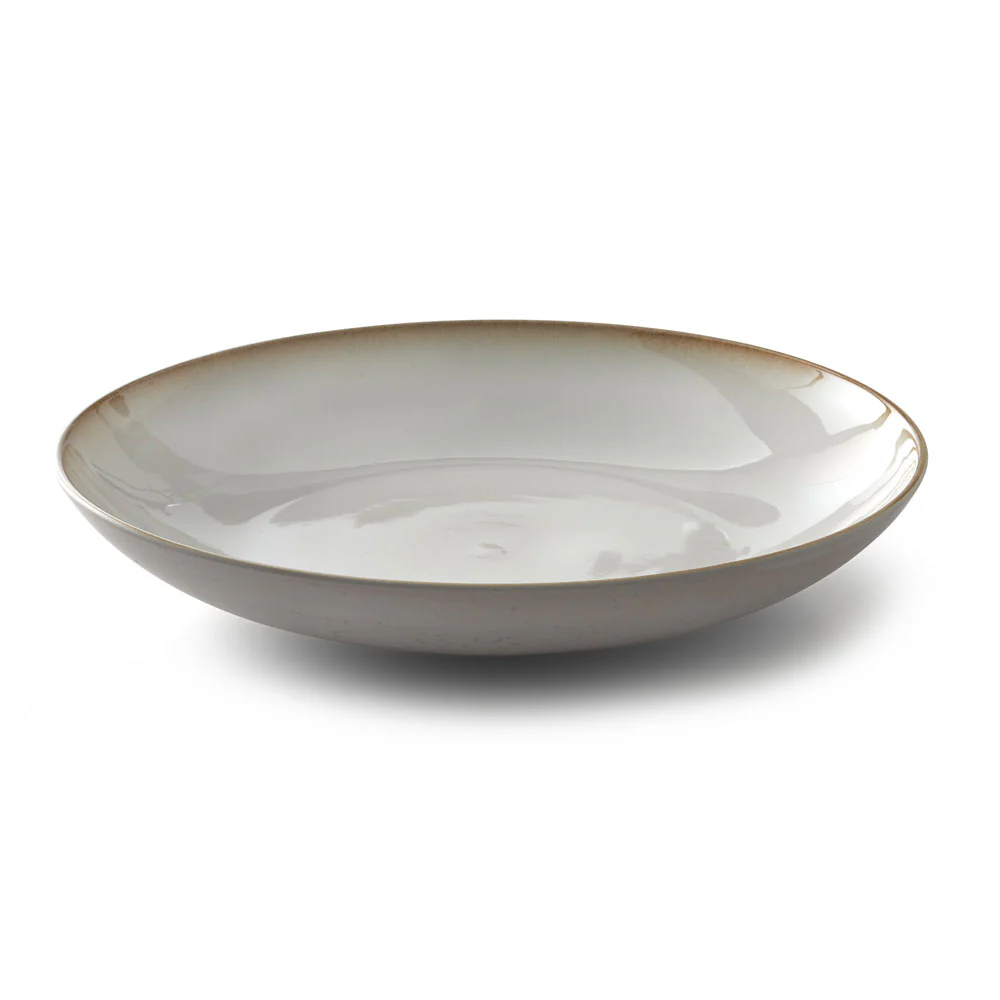 Stoneware Dish 40 cm Cream, Cream - Inhomebuy