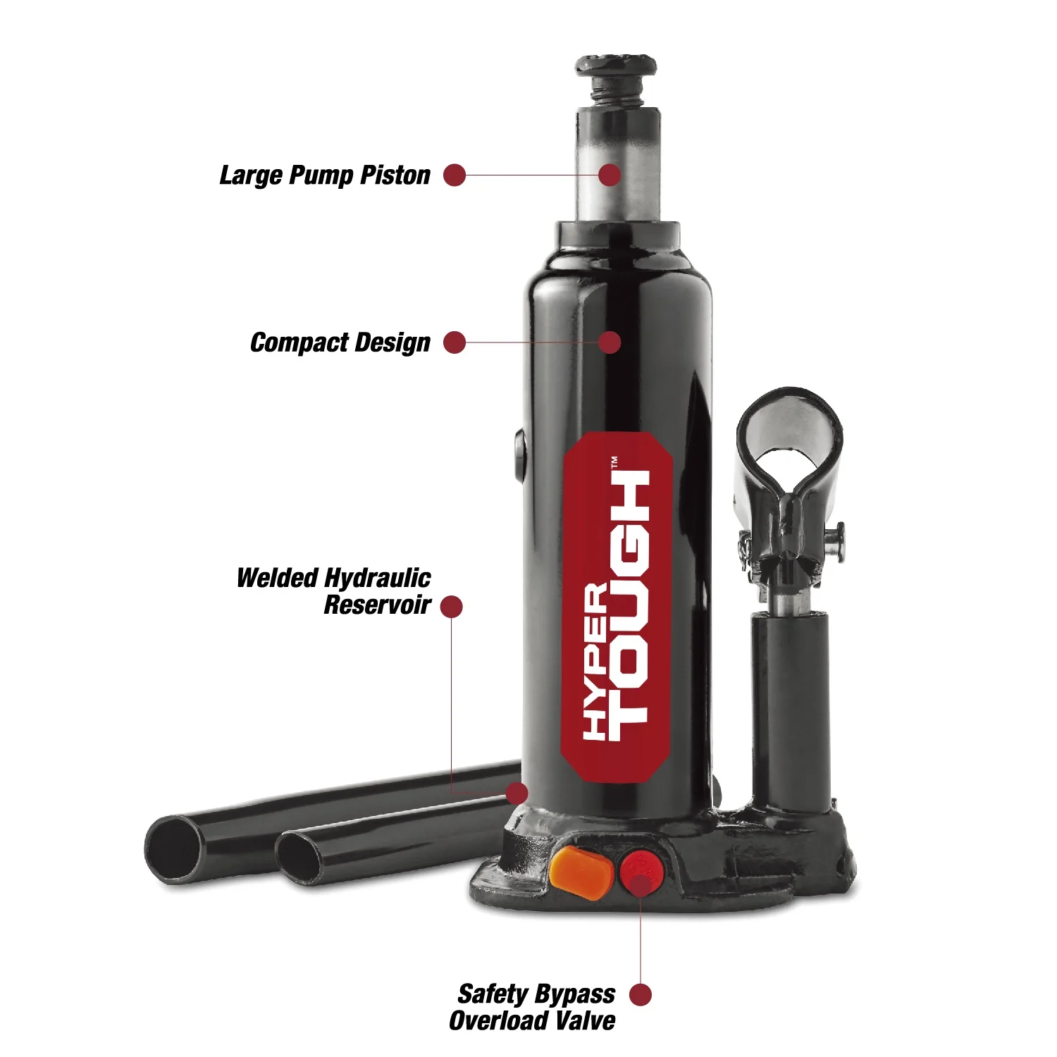 Hyper Tough 2-Ton Bottle Jack - Inhomebuy