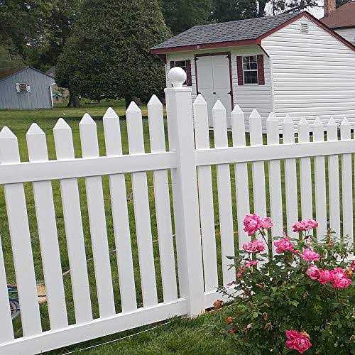 Weatherables 4 ft. H x 8 ft. W 3-Rail Vinyl Fence Panel EZ Pack - Inhomebuy
