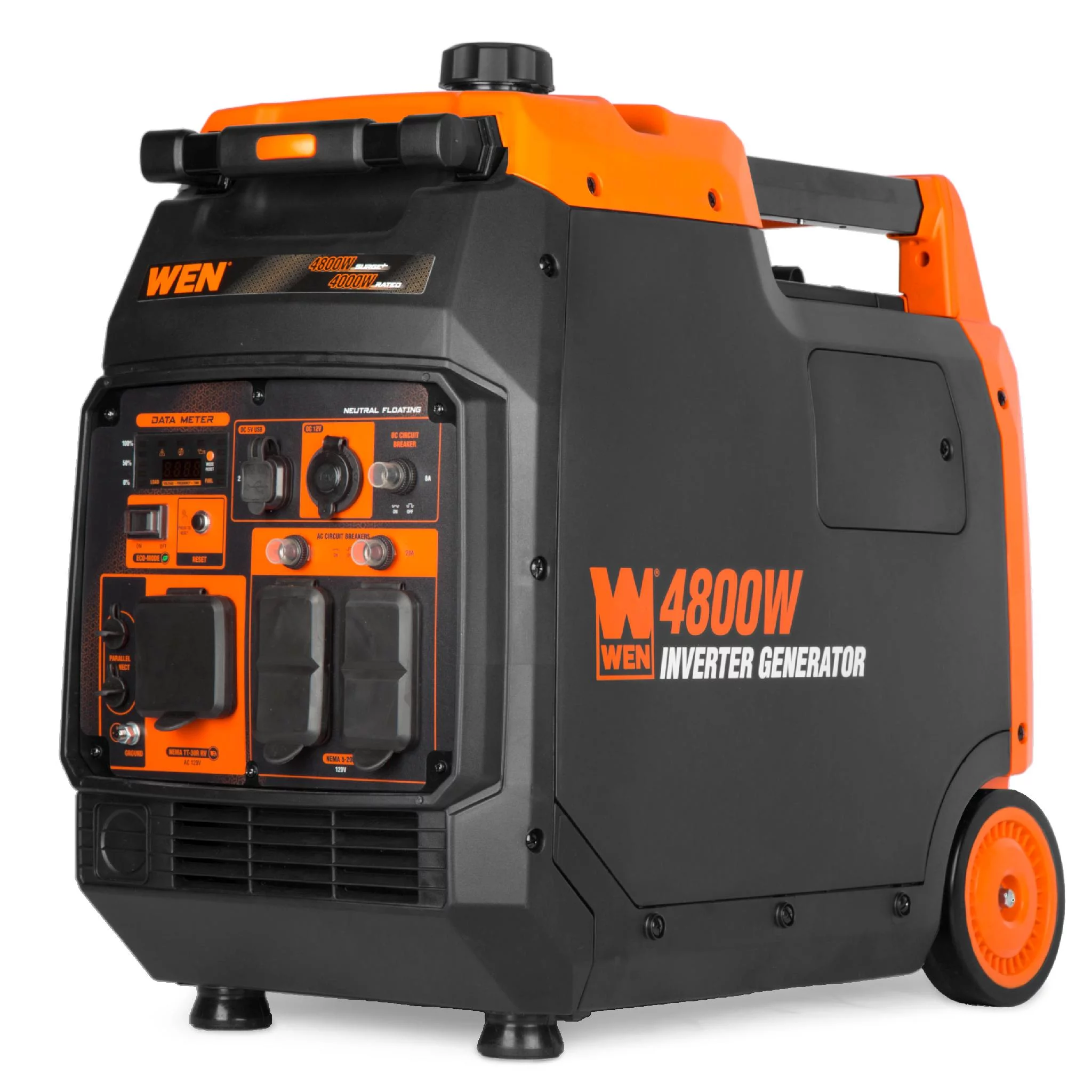 WEN 4800-Watt Portable Inverter Generator, RV-Ready, Quiet and Lightweight with Fuel Shut Off - Inhomebuy