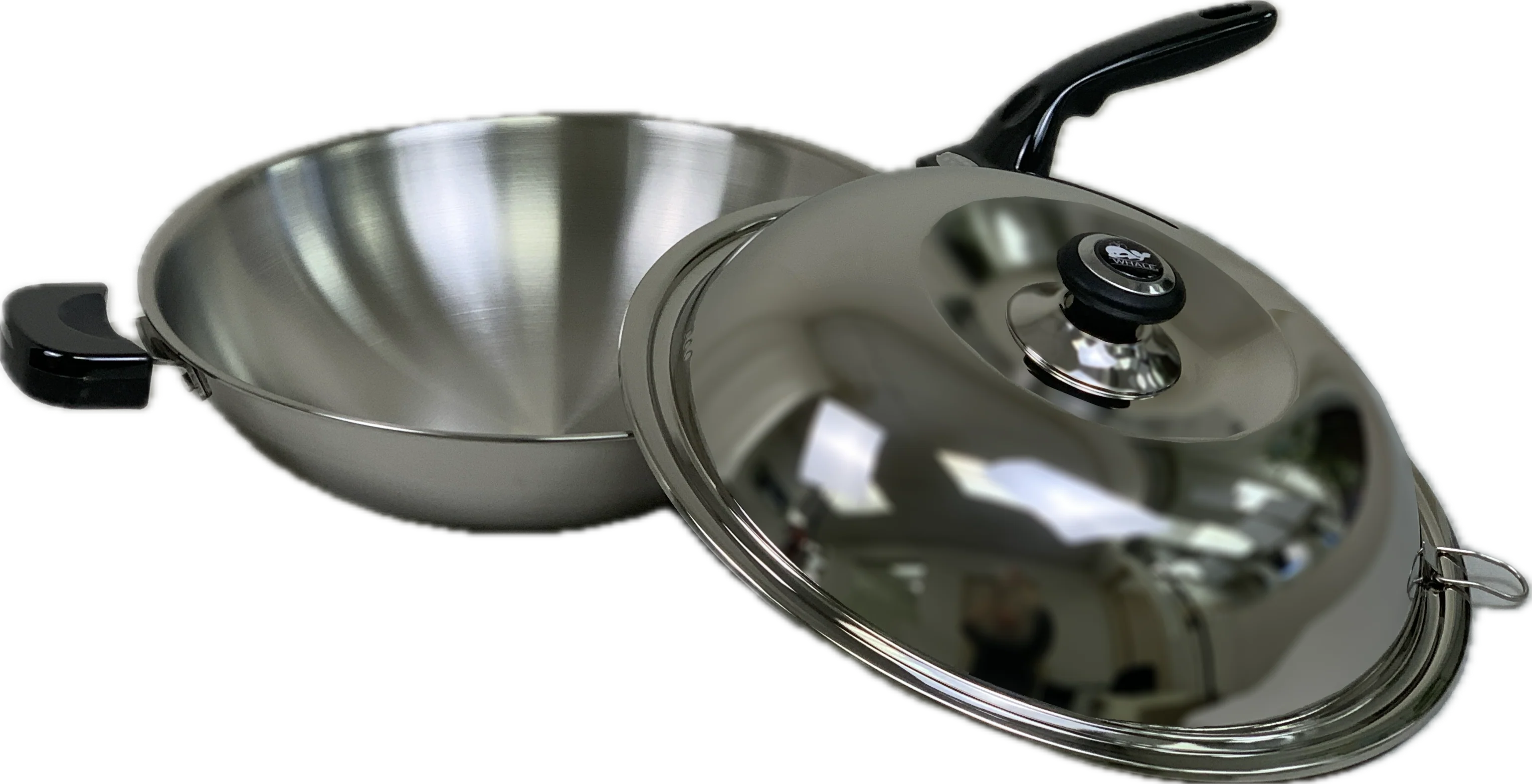 Whale | WW-40F | 5-layer Stainless Steel Wok: 40cm - Inhomebuy