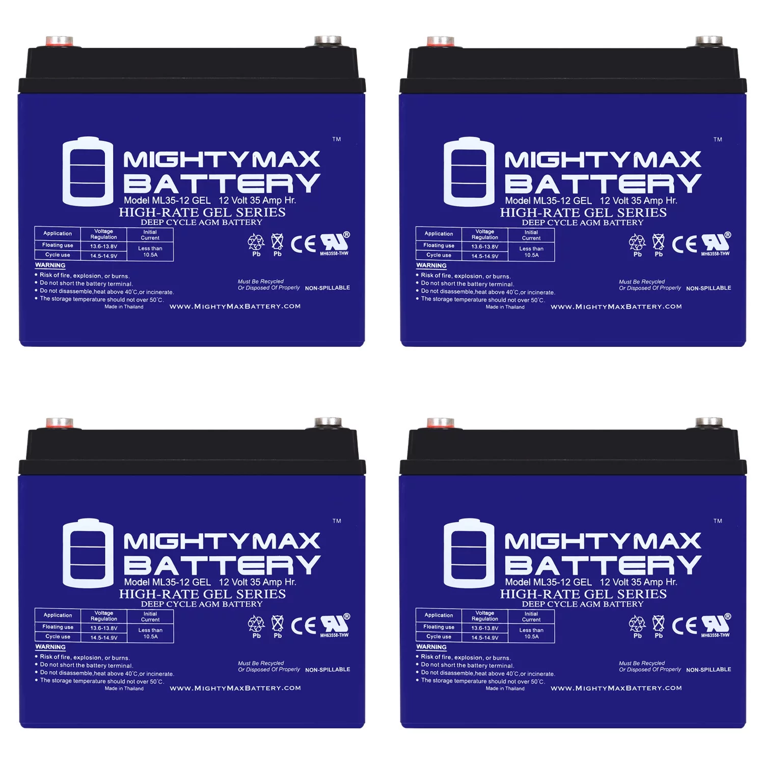 12V 35AH GEL Replacement Battery for Xtreme Deep Cycle - Inhomebuy