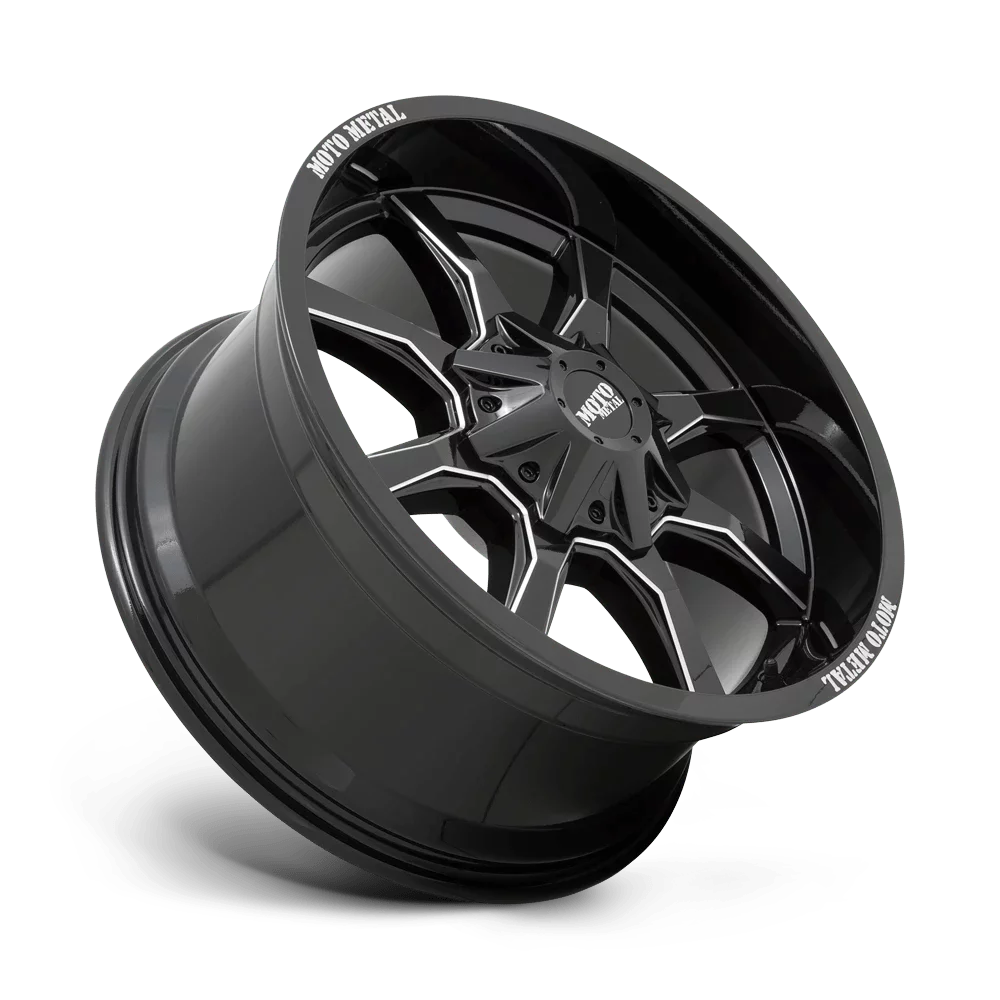 Moto Metal Cast Aluminum Rim MO970 20X10 5X5.0/5.5 G-BLK MILL SPK 12MM, MO970210353B12 - Inhomebuy
