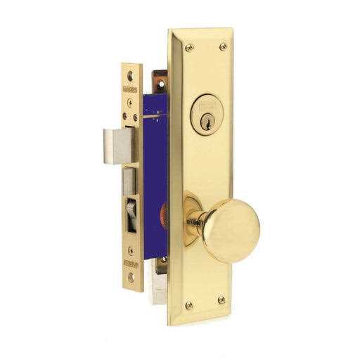 Marks 21AC Double Cylinder Iron Gate Ornamental Knob Plate Mortise Lock Set with 2-1/2 Backset 21ac/3-wrh - Inhomebuy