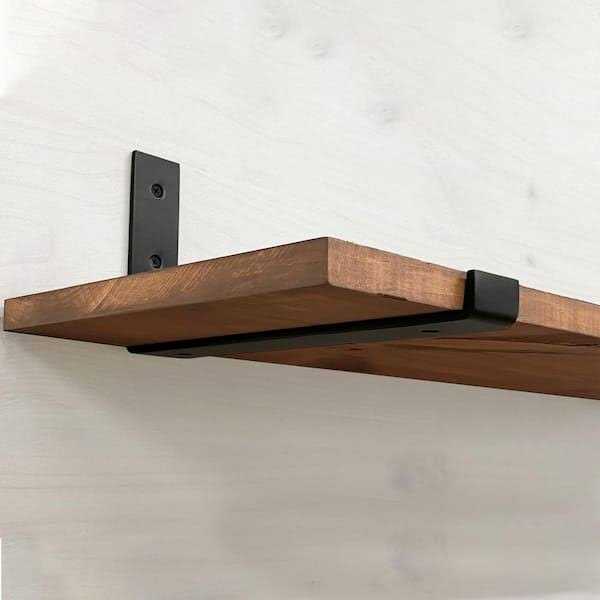 Crates & Pallet Black J Steel Shelf Bracket - Inhomebuy