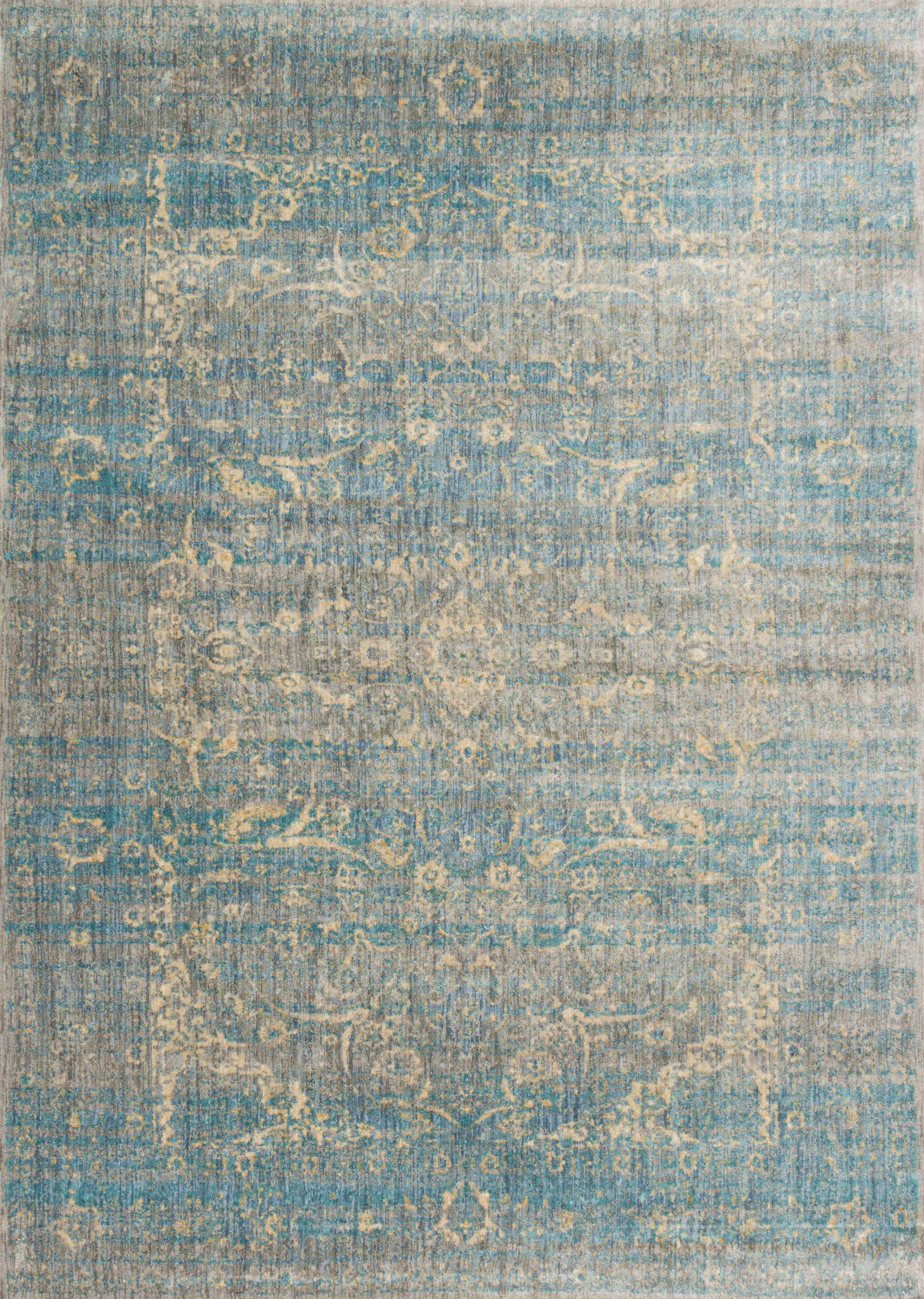 Loloi Rugs Anastasia Collection Rug in Lt. Blue, Mist - 7'10