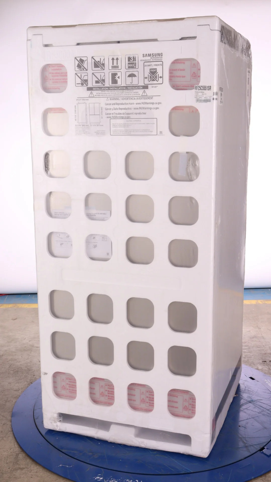 SAMSUNG 33 IN. 24.5 CU. FT. STAINLESS STEEL 3 DOOR FRENCH DOOR REFRIGERATOR WITH BEVERAGE CENTER AND - Inhomebuy